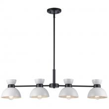 Trans Globe 71856 WH-BK - 4LT ISLAND PEND-DOUBLE METAL S